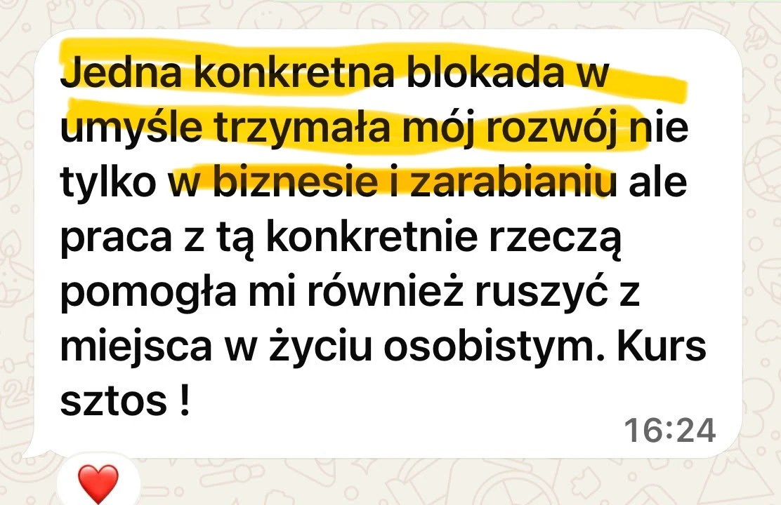 Opinia uczestniczki kursu