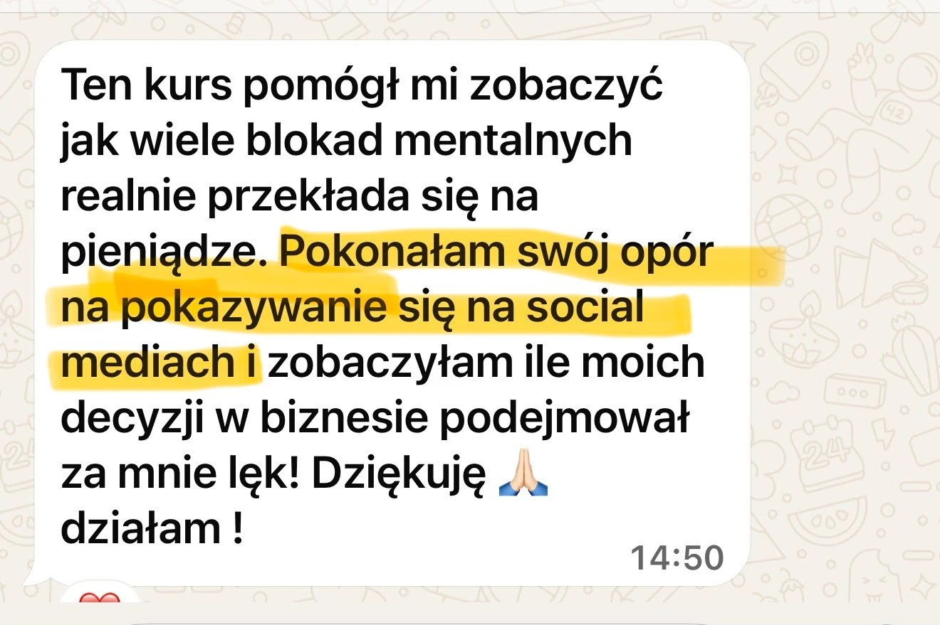 Opinia uczestniczki kursu