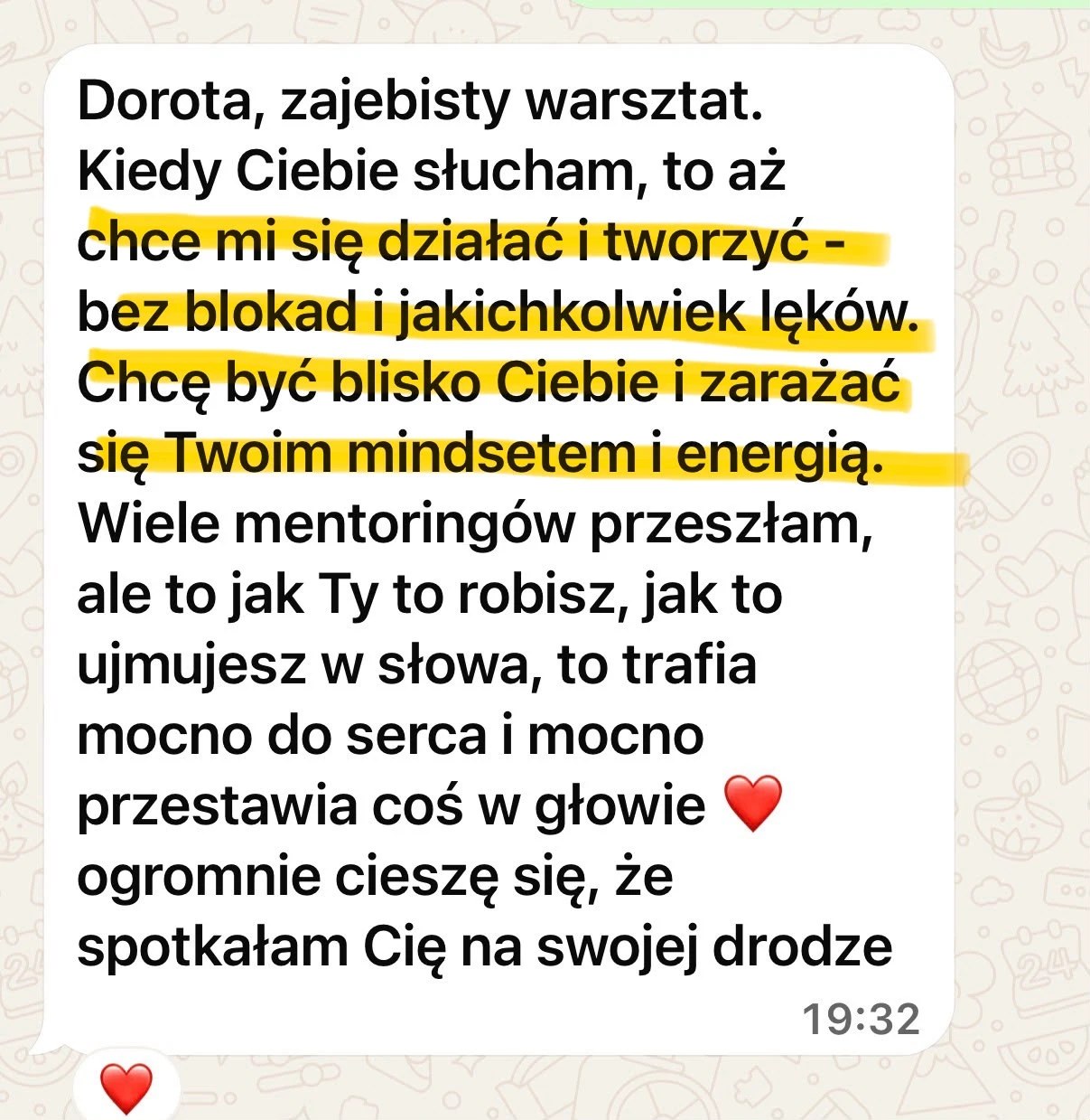 Opinia uczestniczki kursu